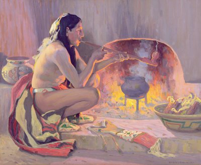 Pipa de fumar de Eanger Irving Couse